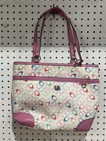 Coach Heritage Chelsea Multicolored Hand Bag