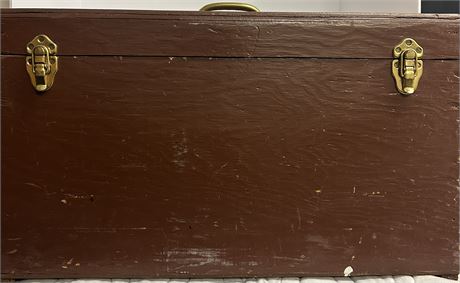 Vintage wooden toolbox