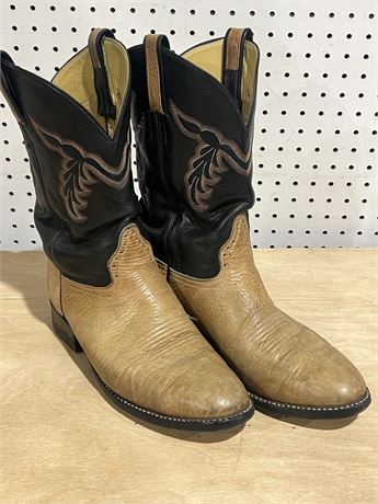 Men’s Size 11 Two Tone Tan & Black Western Boots