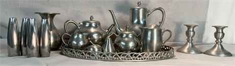 Vintage Pewter Tea Set