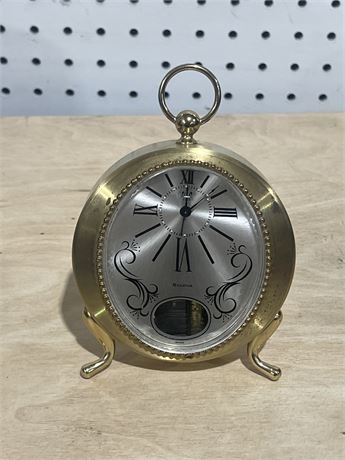 Bulova Brass Swiss Musical Alarm Clock