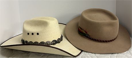 Two cowboy hats