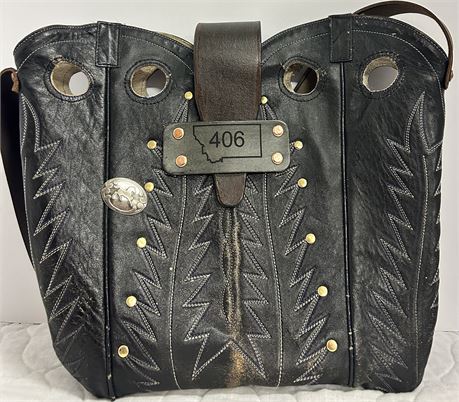 Look at this unique purse made from cowgirl boots