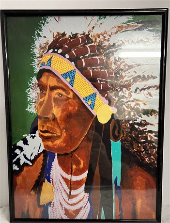 Beautiful painting of a native American