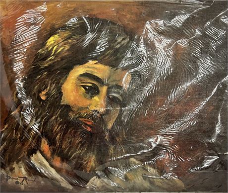 Beautiful watercolor and oil painting of Jesus Christ