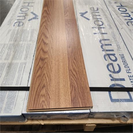 4 Boxes - Dream Home Laminate Flooring - Cinnabar Oak 8mm+Pad