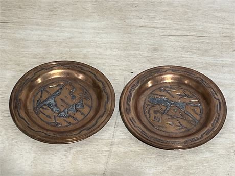 Copper Sterling Egyptian Small Plates