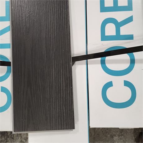 7 Boxes - Coreluxe Rigid Vinyl Plank Flooring - Obsidian Oak 5mm+Pad