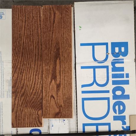 3 Boxes - Builder's Pride Prefinished Hardwood Flooring - Saddle Oak