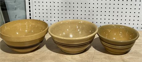 Yellow Ware Mixing Bowl Set