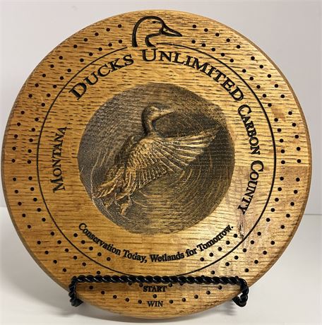 Montana ducks Unlimited carbon County cribbage board