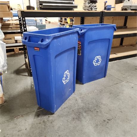 Trash Can Pair 30"H