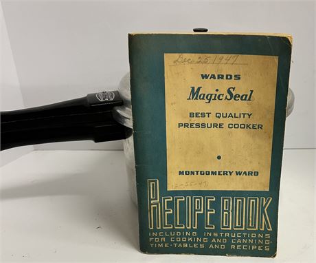 Vintage magic seal, Best quality pressure cooker, Montgomery Ward