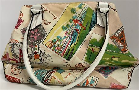 Pretty cool purse designed to look like multiple postcards