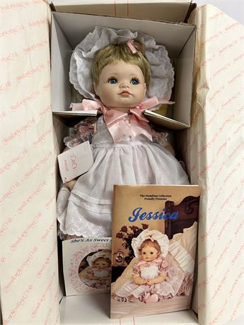 Jessica a fine porcelain baby doll by the Hamilton collection