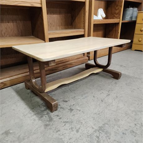 Vintage Western Ranch Oak Coffee/Accent Table - 40x22x17