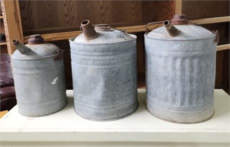 Vintage Oil Can Trio