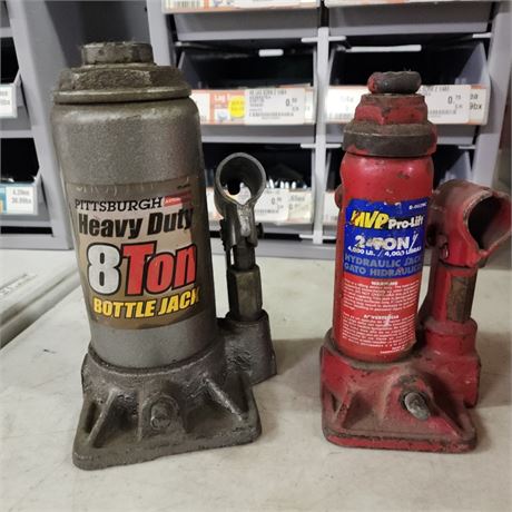 8 & 3 Ton Bottle Jack Pair