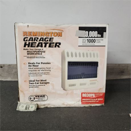 NEW Remington Garage Heater 30,000 BTU Propane/LP Gas