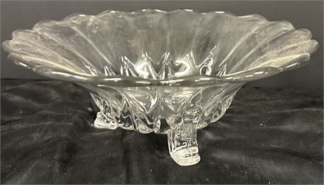 Vintage Pressed Glass Flared Centerpiece Bowl