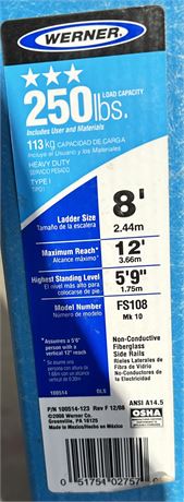 Blue 8’ foot ladder