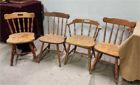 4 Wood Chairs