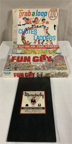 5 Vintage Family Board Games