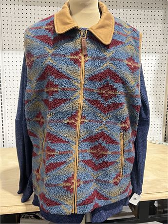 Vintage Woolrich Aztec Fleece Full Zip Vest Women’s Size L