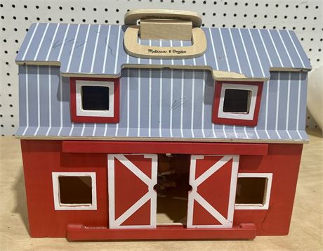 Melissa & Doug Wooden Toy Barn with Animal play figures