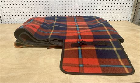 Practico Plaid Picnic Blanket with PVC back and Carry Handle