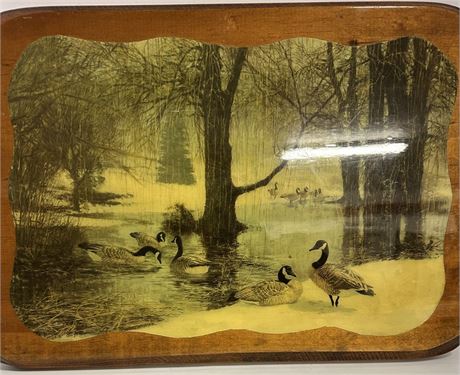 Beautiful painting of geese