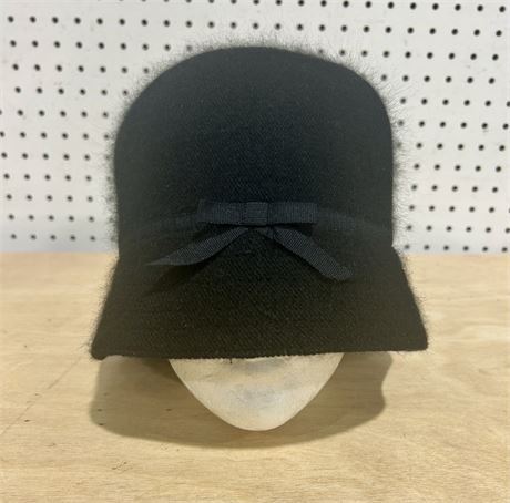 GAP Rabbit Fur Bucket Hat, Black Medium/Large