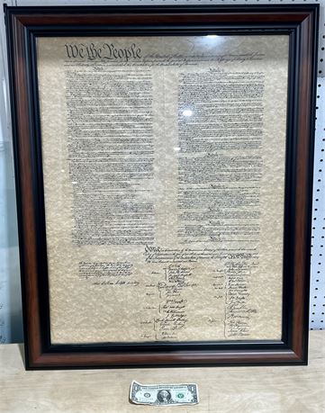 Framed Constitution of the United States Reproduction