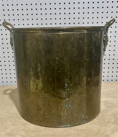 Large Vintage Brass Bucket