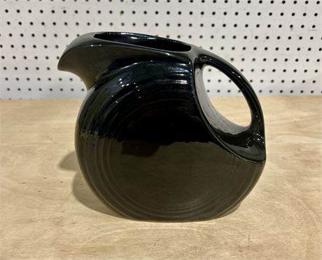 Vintage 90’s Fiesta Ware Pottery Disk Pitcher / Cobalt Glaze