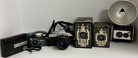 6 vintage cameras