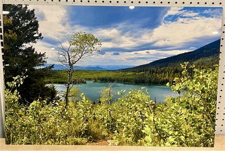 “Peek Into Wyoming from Tetons” Photo Print by Alicia Lee Mounted Wall Art