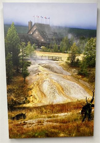 Old Faithful Inn Yellowstone National Park Photograph Print Mounted Wall Art