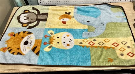 Garanimals Safari Plush Nursery Baby Blanket 30”X45”