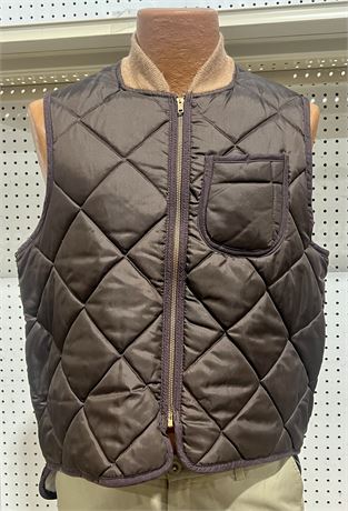 Vintage Red Head Quilted Brown Shooter’s Vest Men’s