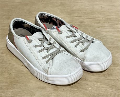 Hey Dude “Cody W Craft” White Linen Sneakers Women’s size 6