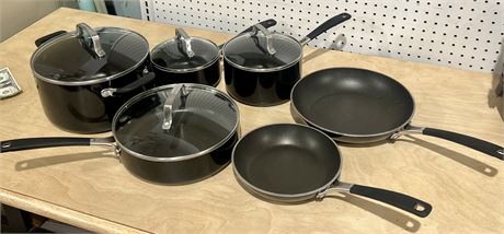 KitchenAid Nonstick Pots and Pans Black 10 Pieces