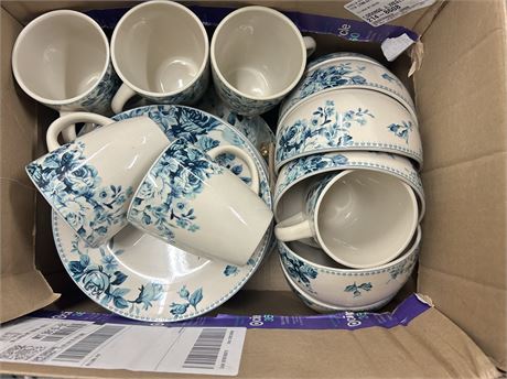 Box full of fine china