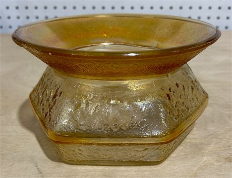 Vintage Marigold Carnival Glass Spittoon