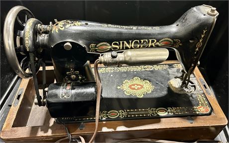 Antique Singer Sewing Machine - Works but needs new band