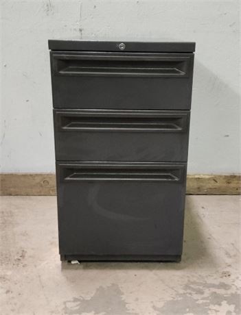 Portable 3 Drawer Metal File Cabinet - 36x18x29