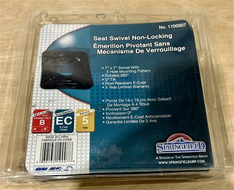 Springfield Non-Locking Swivel Mount 7x7” New in Packaging