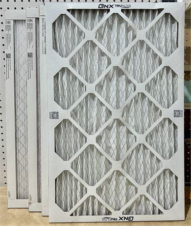 (4) BNX Pleated Air Filters 16x25x1