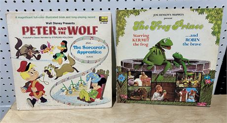 Vintage Kid’s Vinyl Records / The Frog Prince and Peter and the Wolf