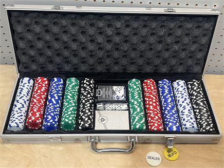 Poker Chips Set 300 Pieces with Aluminum Case